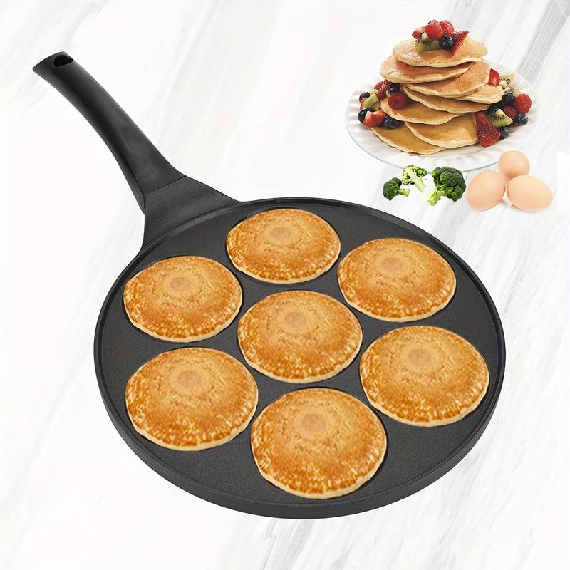 Tigaie pentru clatite, Zola®, 7 fete amuzante, aluminiu si otel inoxidabil, diametru tigaie 26 cm, diametru forma 6.5 cm Tigaie pentru clatite, Zola®, 7 fete amuzante, aluminiu si otel inoxidabil, diametru tigaie 26 cm, diametru forma 6.5 cm